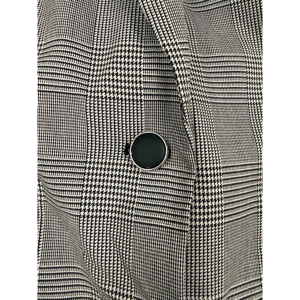 Calvin Klein Blazer Womens 16 Black White Houndstooth Plaid Jacket Business NWT - Picture 9 of 12
